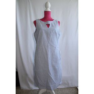 NWT Anne Klein Sleeveless Dress with Stripes Women Size M